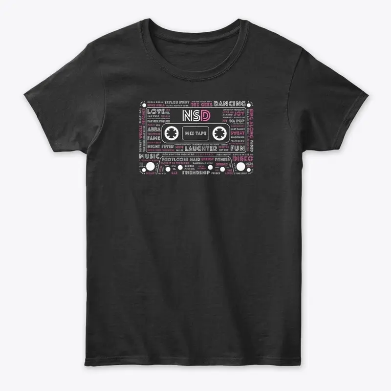 NSD MIX TAPE TEE (PINK/WHITE)