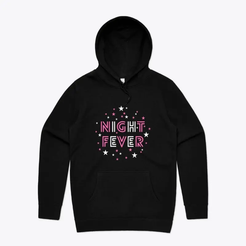 NSD NIGHT FEVER HOODIE (PINK/WHITE)