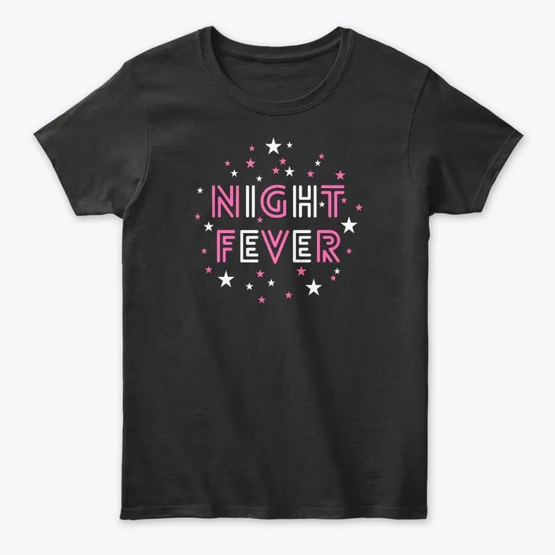 NSD NIGHT FEVER TEE (PINK/WHITE)